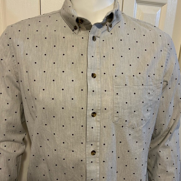 Old Navy Long Sleeve Button Up beige Large Cotton - Picture 5 of 7